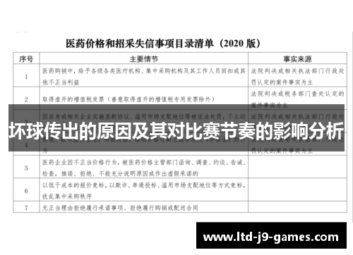 坏球传出的原因及其对比赛节奏的影响分析